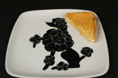 Glidden Pottery Chi Chi poodle with grilled cheese