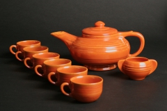 2020.178-Pacific-Pottery-orange-teapot-cups-sugar