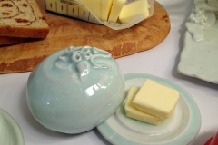 Cara Jean McCarthy Angel Wings butter pat covered serving dish