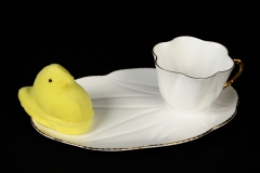 2016.186 English Shelley bone china snack set with peep