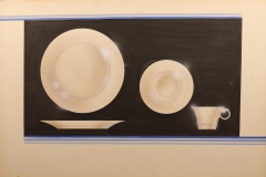 L2021.9 Viktor Schreckengost design rendering plate cup saucer