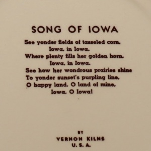 Iowa state plate back